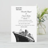 Invitation Mariage Thème Marin à Bord de Navire (Debout devant)