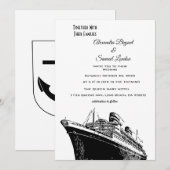 Invitation Mariage Thème Marin à Bord de Navire (Devant / Derrière)