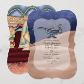 Invitation Mariage Thème Nuits Arabes (Devant / Derrière)