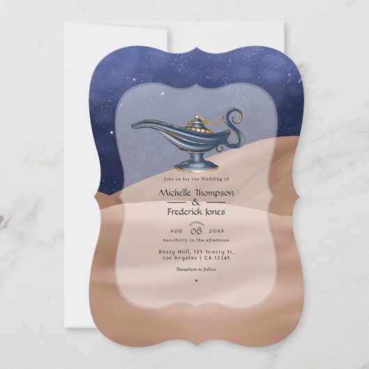 Invitation Mariage Thème Nuits Arabes (Devant)