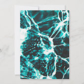 Invitation Mariage Thème Océan Bleu Aqua Été Rétro (Dos)
