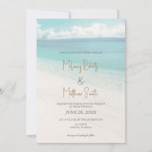 Invitation Mariage Thème Plage en Bord de Mer