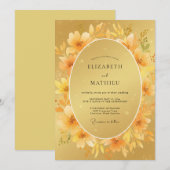 Invitation Mariage Timeless Amber Poppy (Devant / Derrière)