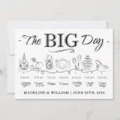Invitation MARIAGE TIMELINE | L'Invitation du Grand Jour (Devant)