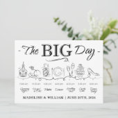 Invitation MARIAGE TIMELINE | L'Invitation du Grand Jour (Debout devant)