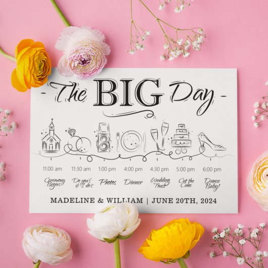 Invitation MARIAGE TIMELINE | L'Invitation du Grand Jour