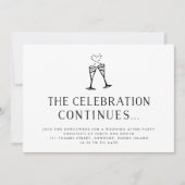 Invitation Mariage toast Champagne après la fête (Devant)