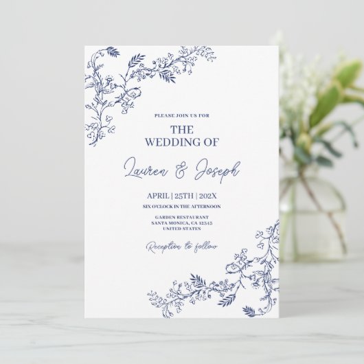 Invitation Mariage Toile (Debout devant)