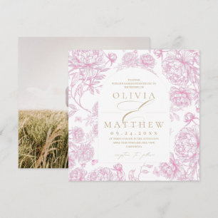 Invitation Mariage Toile De Jouy Français