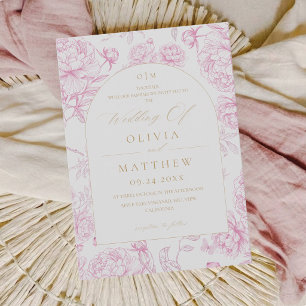 Invitation Mariage toile de peony française