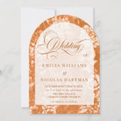 Invitation Mariage Toile Terracotta Rustique (Devant)