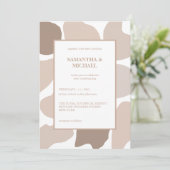 Invitation Mariage Tons Café Brun (Debout devant)