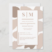 Invitation Mariage Tons Café Brun (Devant)