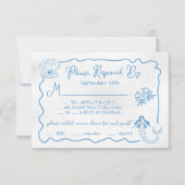 Invitation Mariage topique à la main RSVP (Devant)