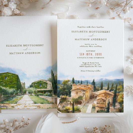 Invitation Mariage toscan Borgo Di Bastia Creti