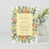 Invitation Mariage Toscan Vert Olive Verdoyant (Debout devant)