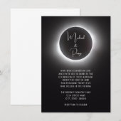 Invitation Mariage total d'éclipse solaire (Devant / Derrière)