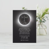 Invitation Mariage total d'éclipse solaire (Debout devant)