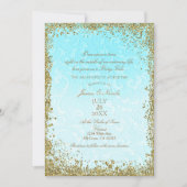 Invitation Mariage Tourbillon de Conte de Fées Princesse Bleu (Devant)
