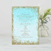 Invitation Mariage Tourbillon de Conte de Fées Princesse Bleu (Debout devant)