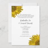 Invitation Mariage tournesol (Devant)