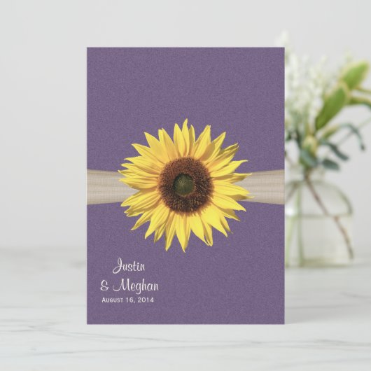 Invitation Mariage tournesol (Debout devant)