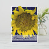 Invitation Mariage Tournesol avec points (Debout devant)