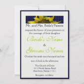 Invitation Mariage Tournesol avec points (Dos)