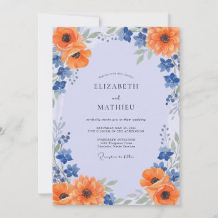 Invitation Mariage Tournesol Orange Poppy