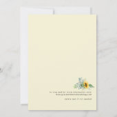 Invitation Mariage Tournesol Rustique Eucalyptus avec Infos d (Dos)