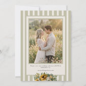 Invitation Mariage Tournesol Vintage (Dos)