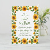 Invitation Mariage Tournesols (Debout devant)
