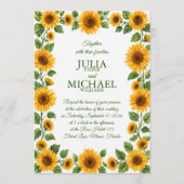Invitation Mariage Tournesols (Devant)