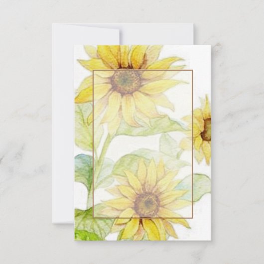 Invitation Mariage Tournesols budget vierge  (Devant)