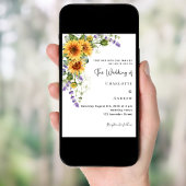 Invitation Mariage tournesols lavande florales 