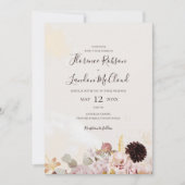 Invitation Mariage Tout Compris Aquarelle Florale Simple Mode (Devant)
