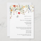 Invitation Mariage tout compris Bold Boho Wildflower (Dos)