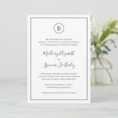 Invitation Mariage Tout Compris dans le Vert Forestier Tradit (Debout devant)