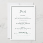 Invitation Mariage Tout Compris dans le Vert Forestier Tradit (Dos)
