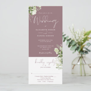 Invitation Mariage Tout Compris de Botanique Mauve