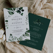 Invitation Mariage Tout Compris de Verdure Émeraude