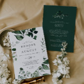 Invitation Mariage Tout Compris de Verdure Émeraude