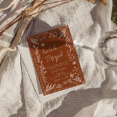 Invitation Mariage Tout Compris Terre Cuite Orange Brûlé Flor