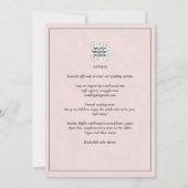 Invitation Mariage tout-en-1 moderne monochrome (Dos)