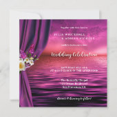 Invitation Mariage tout-en-un avec papillon chic Boho violet (Devant)