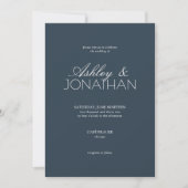 Invitation Mariage tout-en-un centré sur la typographie moder (Devant)