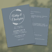 Invitation Mariage tout-en-un gris ardoise moderne