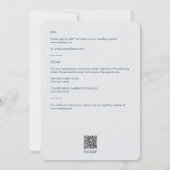 Invitation Mariage tout-en-un mini-plan de remplissage bleu (Dos)