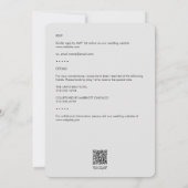 Invitation Mariage tout-en-un minimal en feuillage noir (Dos)