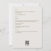 Invitation Mariage tout-en-un minime Brown Foliage (Dos)